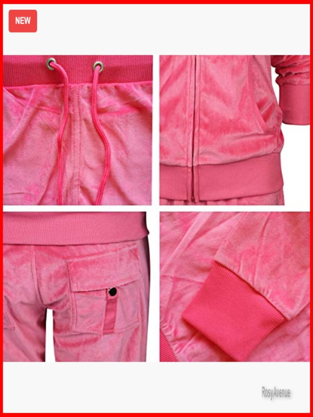 Women's Tracksuit Set 2 Piece Sweatsuit Velour Lounge Jogging Suit - Picture 5 of 7